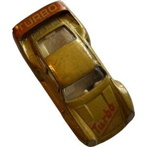Vintage Gold Porsche 959 Turbo Die Cast Car China Made Collectible Model Toy